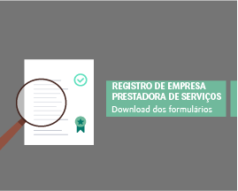 REGISTRO DE EMPRESA PRESTADORA DE SERVIÇOS: Download dos formulários