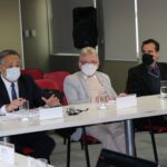 (Da esquerda para a direita) Mário Eduardo Pulga, presidente do CRMV-SP; Odemilson Donizete Mossero, vice-presidente; e Rodrigo Mainardi, tesoureiro.