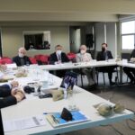 (Da esquerda paera a direita) Silvio Arruda Vasconcellos, secretário-geral; Mário Eduardo Pulga, presidente; Odemilson Donisete Mossero, vice-presidente; Rodrigo Mainardi, tesoureiro; Bruno Fassoni, coordenador jurídico; e Rosemary Viola Bosch, conselheira suplente.