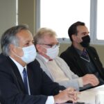 (Da esquerda para a direita) Mário Eduardo Pulga, presidente do CRMV-SP; Odemilson Donizete Mossero, vice-presidente; e Rodrigo Mainardi, tesoureiro.