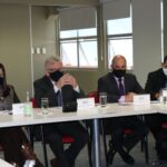 (Da esquerda para a direita) Rosemary Viola Bosch, tesoureira; Odemilson Donizete Mossero, presidente; Fábio Fernando Ribeiro Manhoso, vice-presidente; e Fernando Gomes Buchala, secretário-geral.