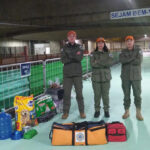 Da esquerda para a direita, os membros da Comissão de Medicina Veterinária de Desastres e Resgate Técnico do CRMV-SP: Leonardo Maggio, Esther Espejo e Cláudio Zago.