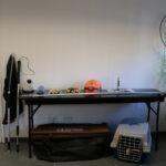 Equipamentos de resgate animal levados pelos membros da Comissão de Resgate Técnico Animal e Medicina Veterinária de Desastres do Regional foram demonstrados.