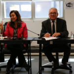 Na foto, Andrea Figueiredo Procopio de Moura, da Comissão de Agronegócio, e Odemilson Donizete Mossero, presidente do CRMV-SP.