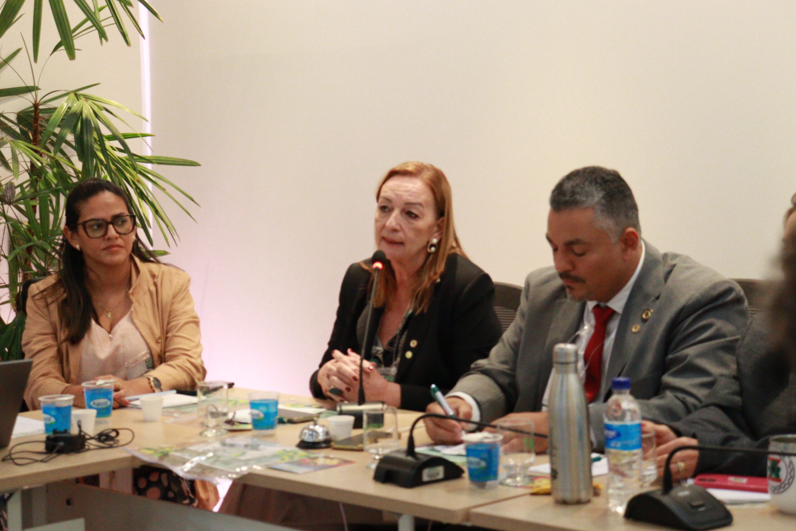 A imagem mostra a integrante da Comissão de Zootecnia e Ensino do CRMV-SP, Célia Regina Orlandelli Carrer, com a palavra durante o Segundo Fórum dos Zootecnistas Membros do Sistema CFMV/CRMVs.