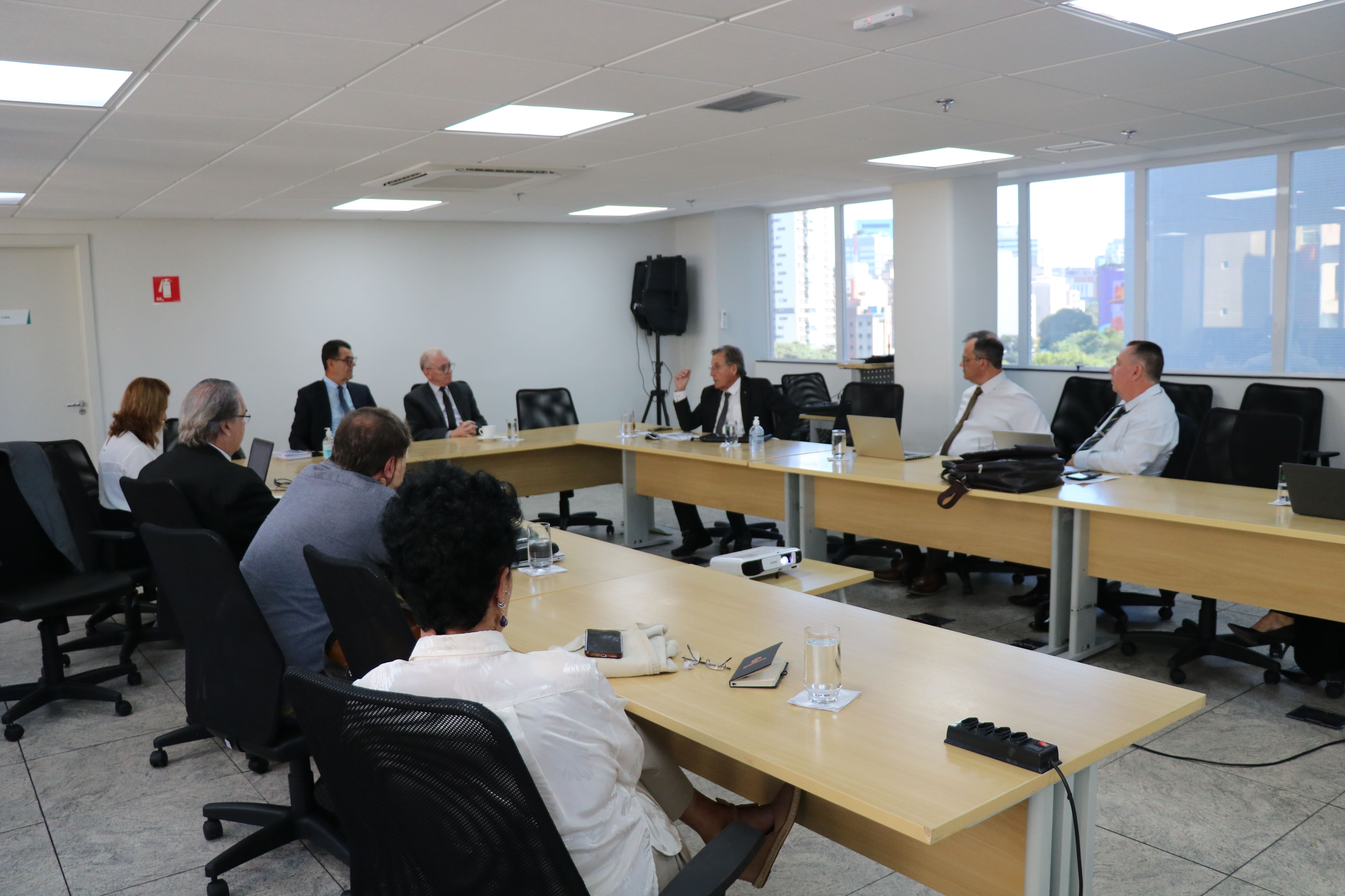 Da esquerda para a direita, a presidente da Comissão de Entidades Veterinárias do Estado de São Paulo, Maria Cristina Reiter Timponi; os integrantes da Comissão de Representantes Regionais do CRMV-SP, Guilherme Sellera (Baixada Santista), Izalco Santos (São José do Rio Preto), José Deak (Campinas) e Elma Polegato (Marília); o presidente da Comissão de Representantes Regionais do CRMV-SP, Márcio Rangel de Mello (Vale do Paraíba); o presidente do CRMV-SP, Odemilson Donizete Mossero; os membros da Comissão de Representantes Regionais do CRMV-SP, Haroldo Alberti (Presidente Prudente), Carlos Renato Murta (Sorocaba) e Mário Ramos (Bauru e Botucatu); e a assessora técnica médica-veterinária do CRMV-SP, Alessandra Karina da Silva Fonseca.