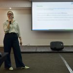 A presidente do CRMV-SP, Daniela Chiebao palestrando na 4ª CNP.