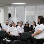 funcionários do CRMV-SP na reunião estratégias para o Atendimento em 2025.