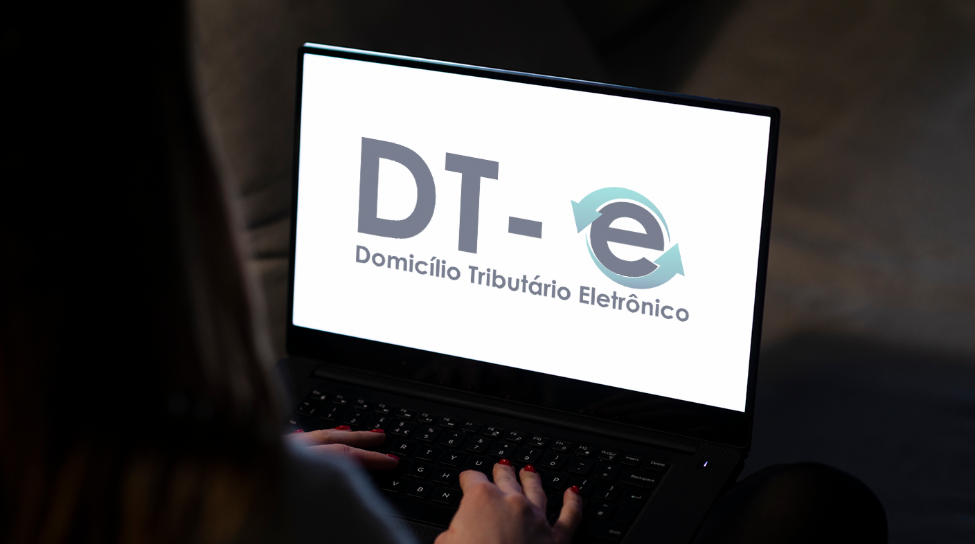 imagem de uma tela de computador com texto DT-e