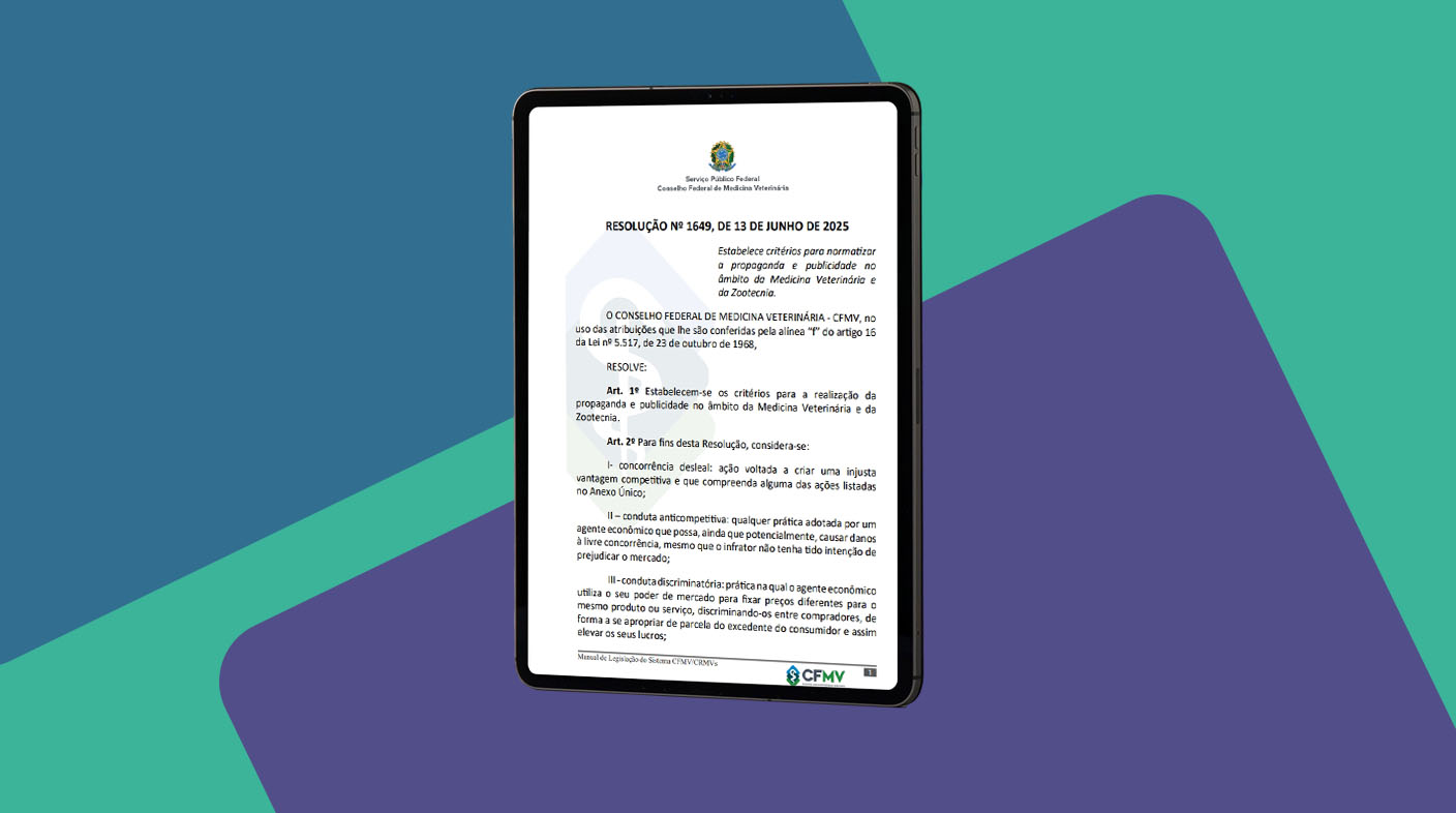 imagem de um tablete reproduzindo o texto da resolução.