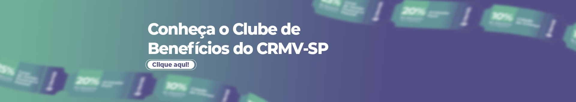 imagem com texto conheça o clube de benefícios do CRMV-SP