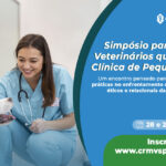 Arte ilustrativa do Simpósio para Médicos-Veterinários que atuam em Clínica de Pequenos Animais