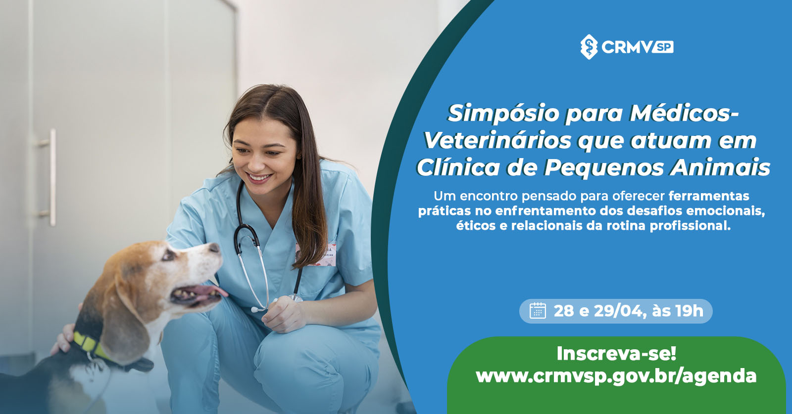 Arte ilustrativa do Simpósio para Médicos-Veterinários que atuam em Clínica de Pequenos Animais