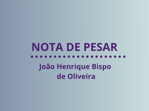 Nota de pesar - João Henrique Bispo de Oliveira