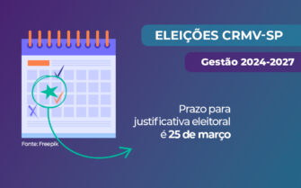 O prazo para a justificativa eleitoral para quem não votou na eleição do CRMV-SP é dia 25 de março.