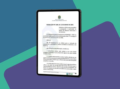 imagem de um tablete reproduzindo o texto da resolução.